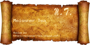Meissner Tea névjegykártya
